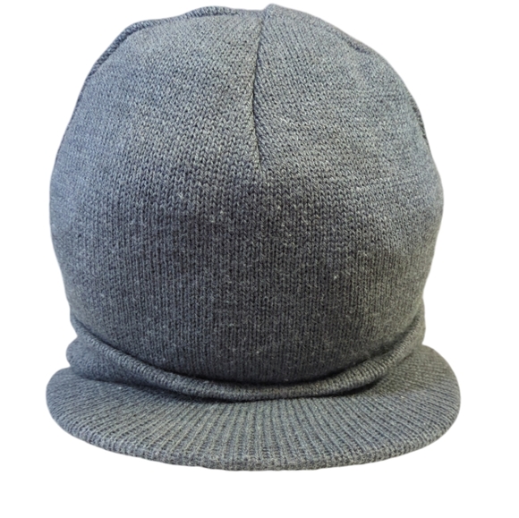 District Threads - Beanie Hat with Bill color Gray - Picture 3 of 4